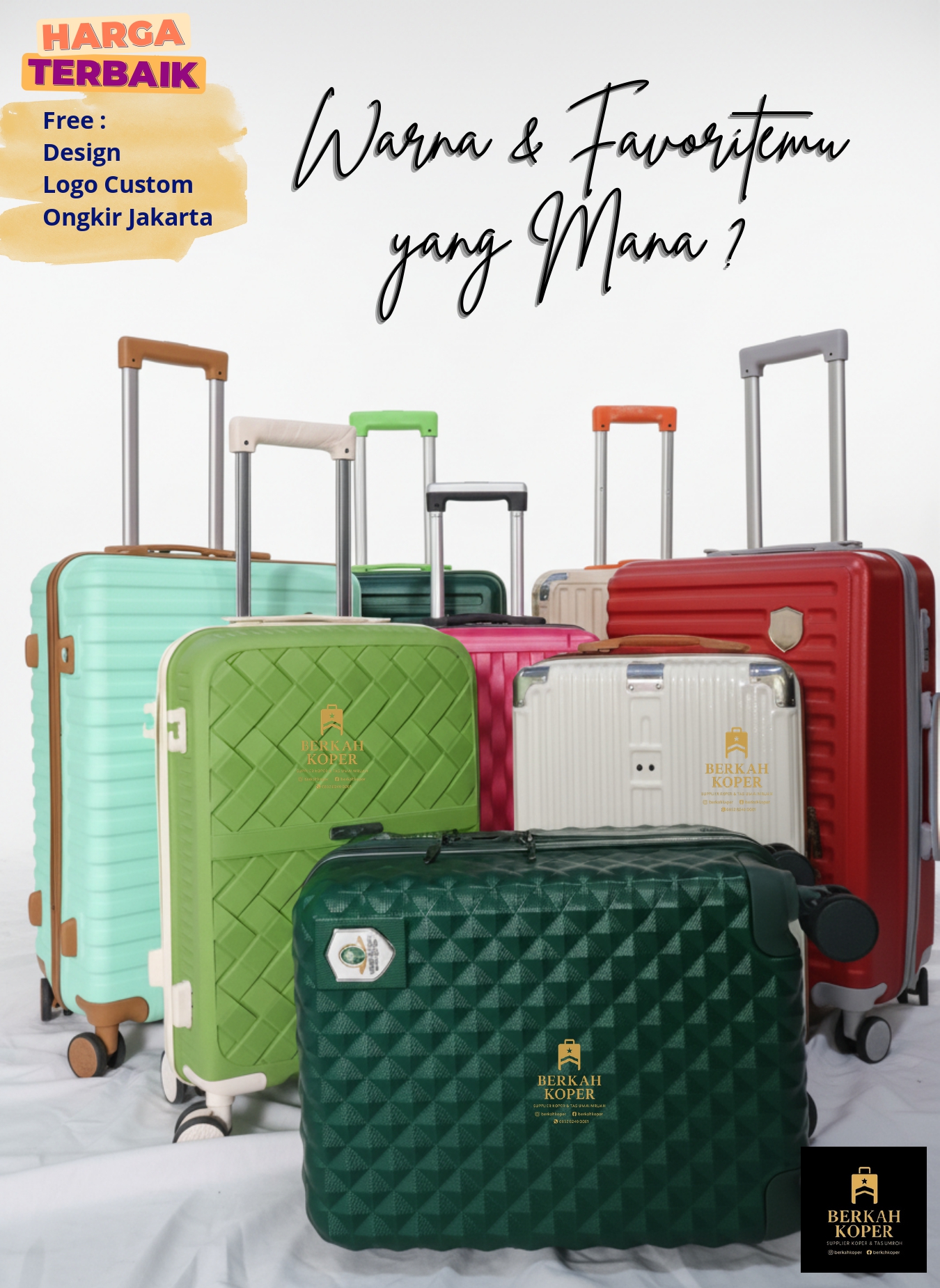 Koleksi koper Berkah Koper — warna & model lengkap Haji & Umrah